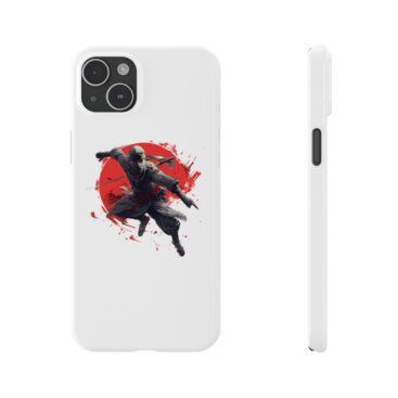 Red Sun Warrior Phone-s Slim Phone Case - front-and-side